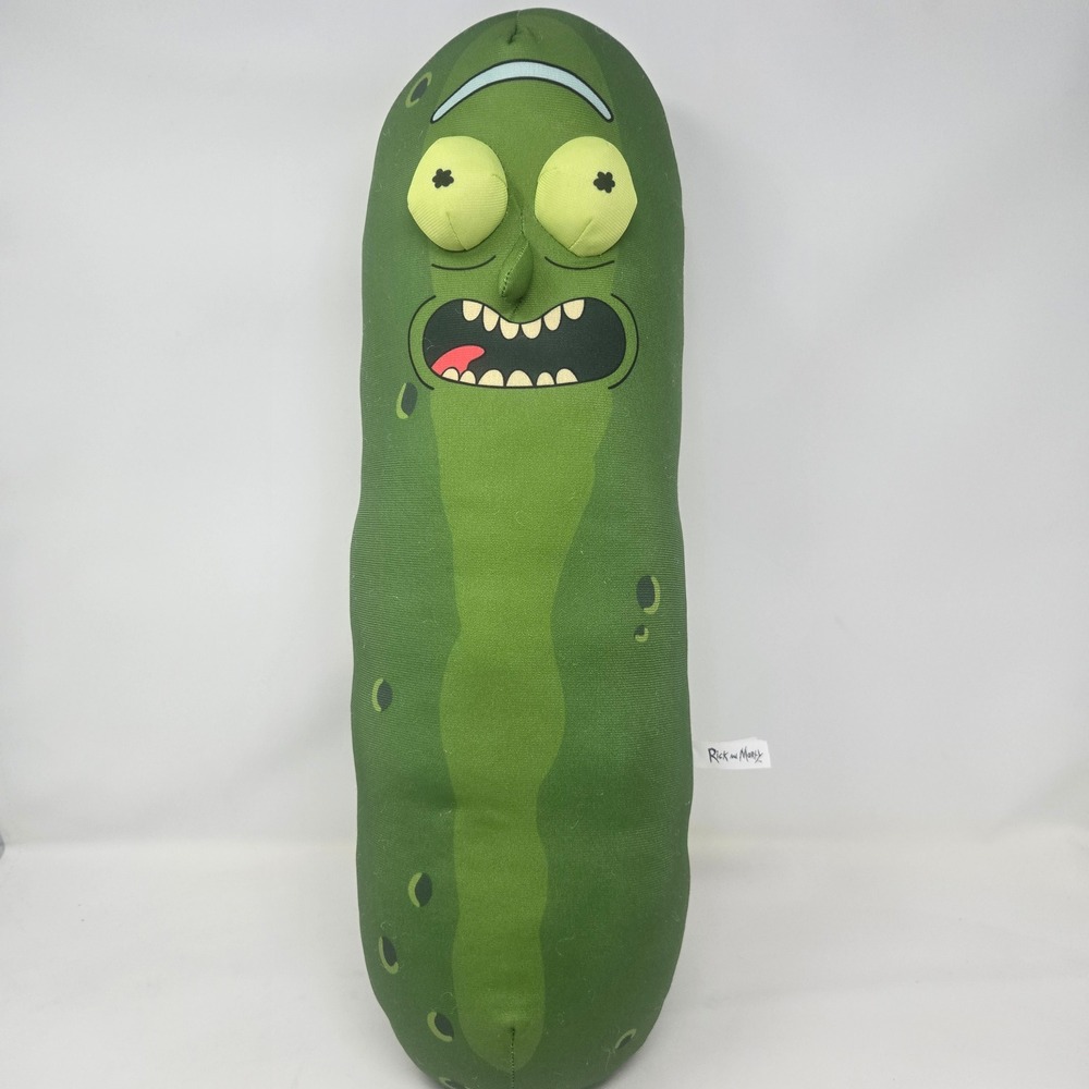 Rick and Morty Pickle Rick Plush Body Pillow Green Adult Swim Cartoon 20 inch‎